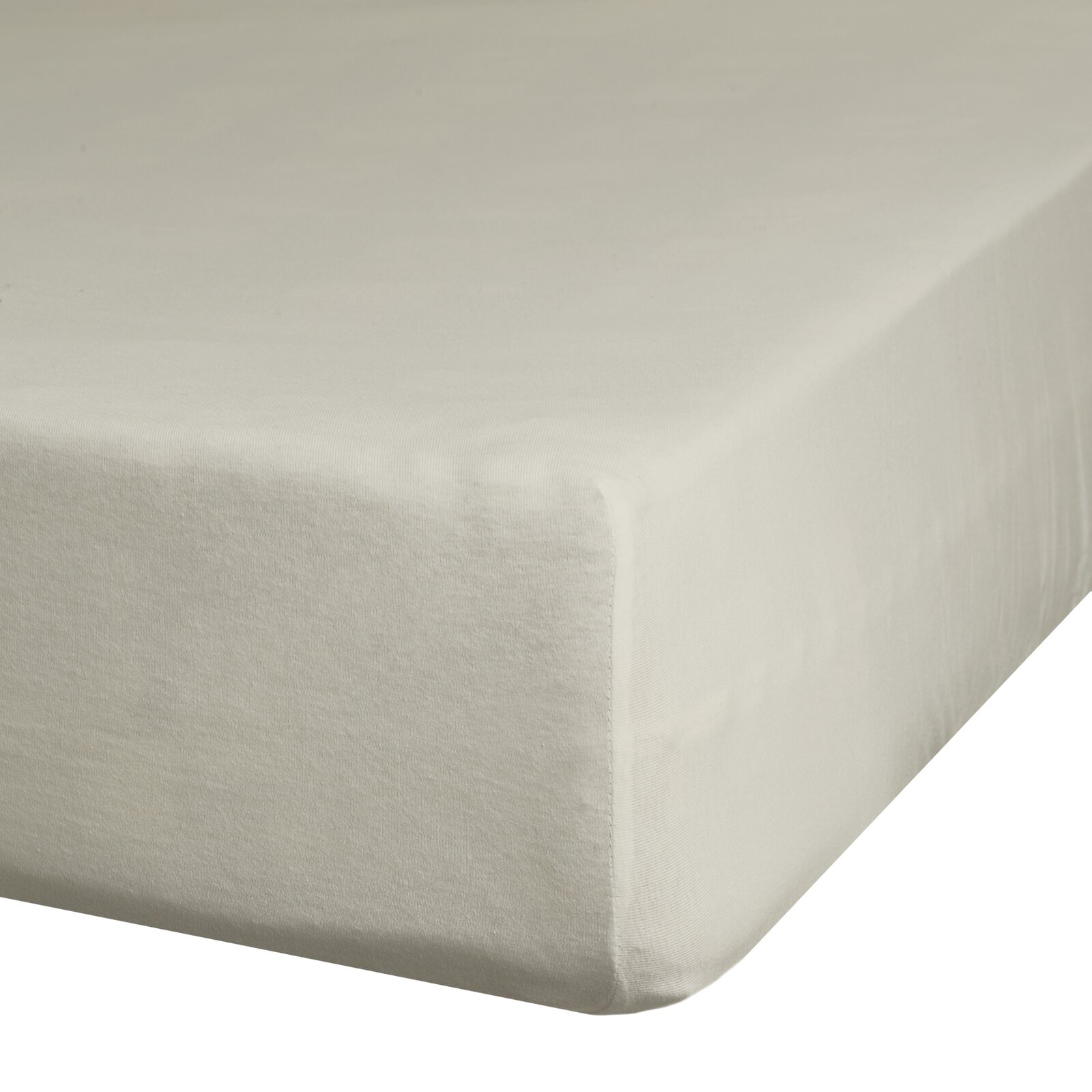 Plachta na posteľ zo saténovej bavlny s gumičkou - Nova/Diva, béžová 220 x 200 cm